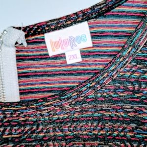 NEW Lularoe Amelia Plus Rainbow Roses